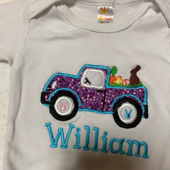 Monogrammed “William” onesie - Picture 3 of 4